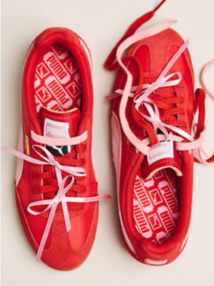 Puma X Anthropologie - Red And Pink - Arizona Bow Sneaker - Women’s Us 6 -Eur 36